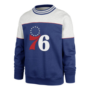 Philadelphia 76ers Blue Colorblock Crew Philadelphia 76ers Blue Colorblock Crew