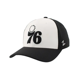 Philadelphia 76ers Black and White Logo Fitted Hat