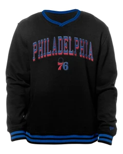 Philadelphia 76ers Black Arched Wordmark Crew
