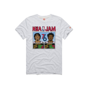 Philadelphia 76ers NBA Jam Maxey and Embiid Tee