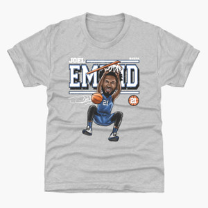 Philadelphia 76ers Youth Joel Embiid Cartoon Tee Philadelphia 76ers Youth Joel Embiid Cartoon Tee