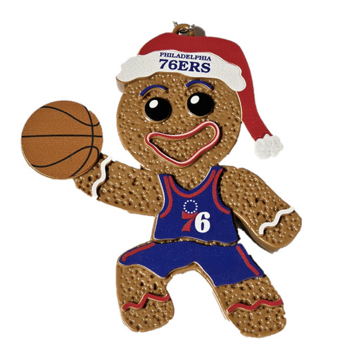 Philadelphia 76ers Gingerbread Man Holiday Ornament