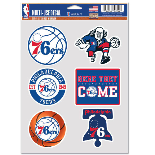 Philadelphia 76ers Fan Six Pack Decal