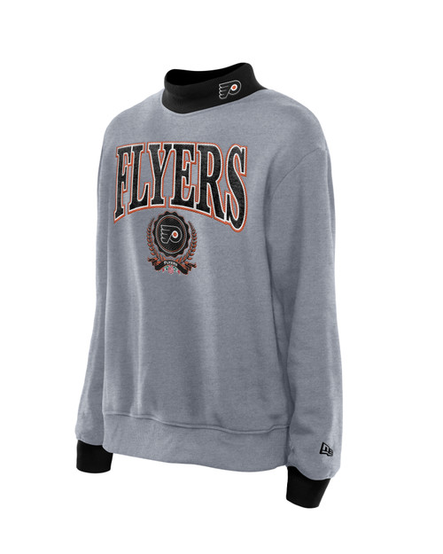 Philadelphia Flyers Women's Grey Mock Neck Crew