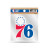 Philadelphia 76ers Clear Backer Decal Logo