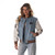 Philadelphia Flyers Women's Wild Collective Denim Varsity Jacket