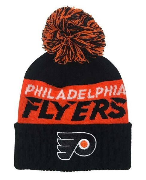 Philadelphia Flyers Head name Pom Knit