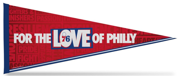 Philadelphia 76ers For The Love Of Philly Mantra Pennant