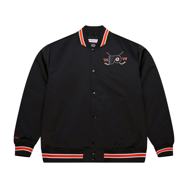 Philadelphia Flyers Broad Street Bullies Black Satin Jacket