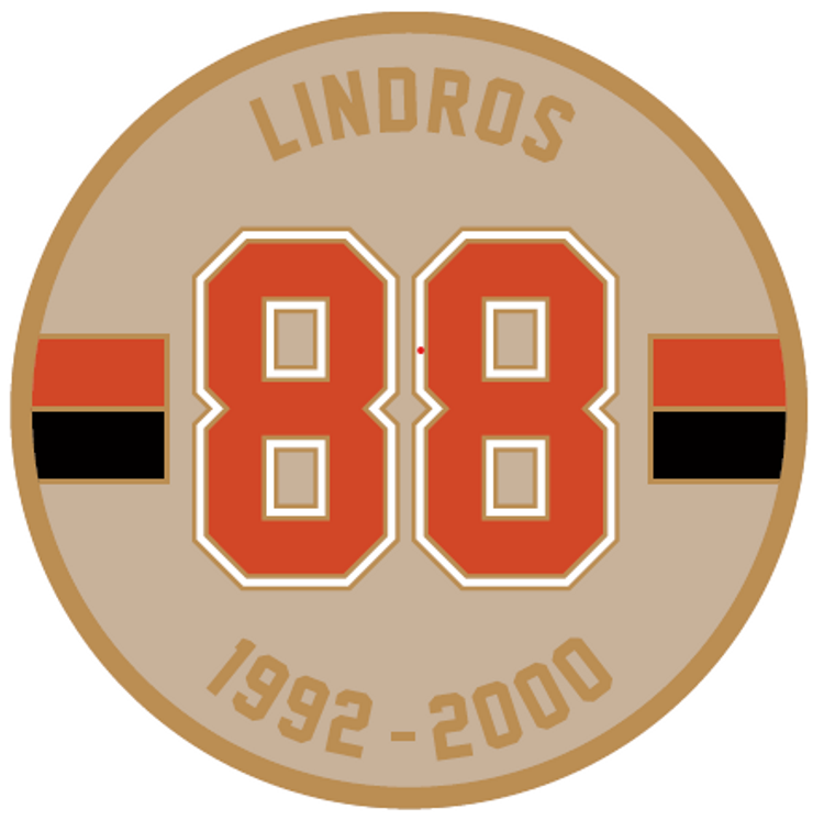 Philadelphia Flyers Eric Lindros Hall of Fame Medallion #88 Puck