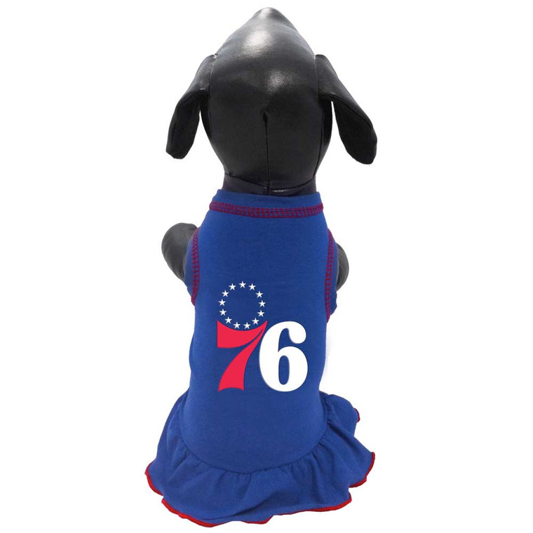 Philadelphia 76ers 76 with Stars Ruffled Pet Dress