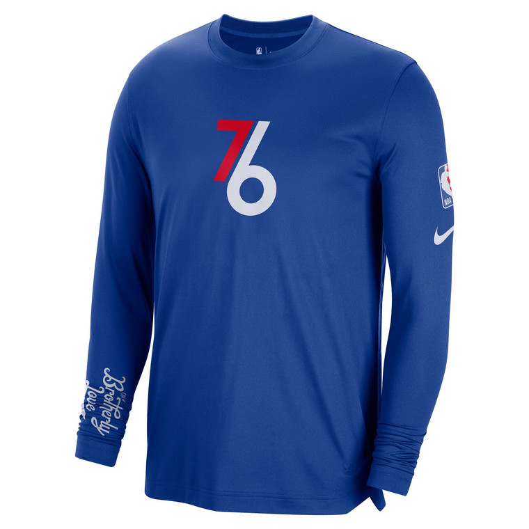 Philadelphia 76ers '22 City Edition Long Sleeve Warmup Tee