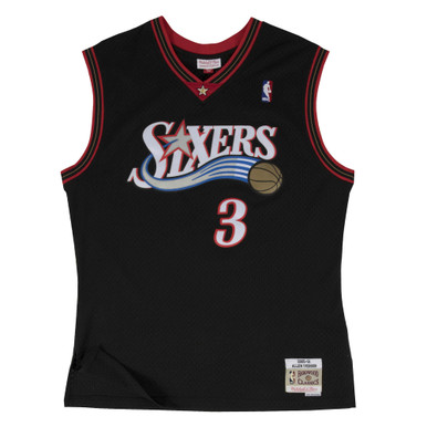 SIXERS IVerson 3 XL 黒ジャージ　キャップセット Vintage Nike Philadelpha Sixers Allen Iverson Black Jersey