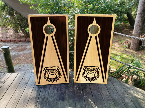 Ga, Georgia, Bulldogs, Bull dogs cornhole Wrap / Skins / Decals / Stickers