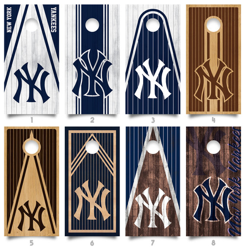 NY Yankee logo on Cornhole Wraps / Skins / Vinyls