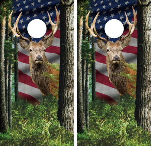 Deer hunter cornhole wraps/ skins / stickers / decals / vinyl