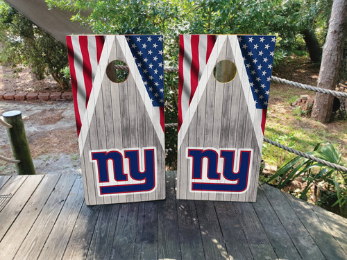 New York Giants Cornhole Wraps and Skins