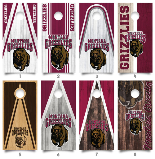 Montana Grizzlies Cornhole Wraps / Stickers / Decals / Vinyl