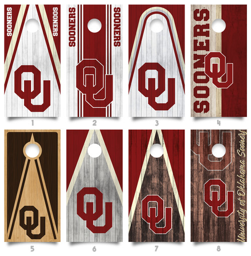 Oklahoma Sooners Cornhole Wraps / Skins - All Designs