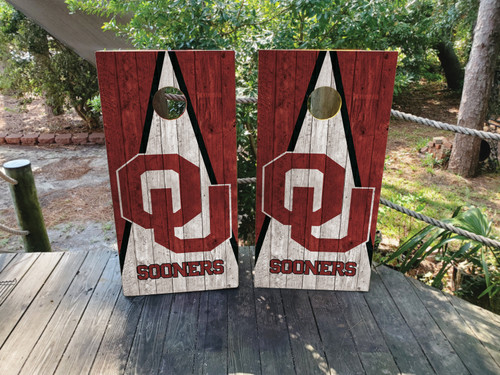 Oklahoma Sooners, OU, OK Cornhole Wraps / Stickers / Decals / Vinyl