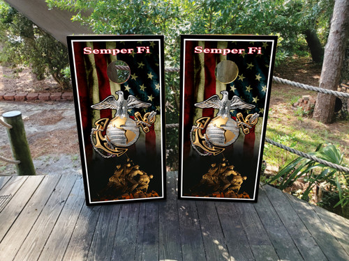 United States Marine Corp Cornhole Wraps / Skins