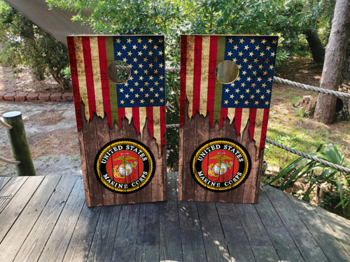 United States Army / American Flag Cornhole Wraps / Skins