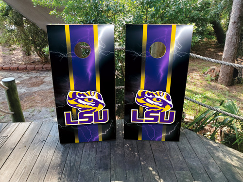 LSU Tigers Cornhole Wraps / Stickers / Decals / Vinyl