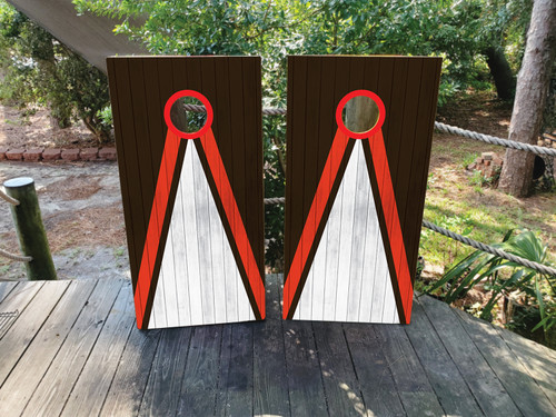 Brown and Orange Cleveland Browns Cornhole Wraps Skins Vinyls Decals