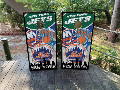 New York Cornhole Decals / Wraps / Stickers / Vinyls / Stickers