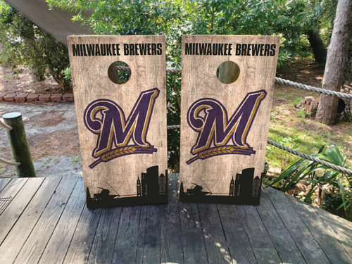 Brewers Cornhole Wraps / Skins / Vinyls / Decals / Stickers