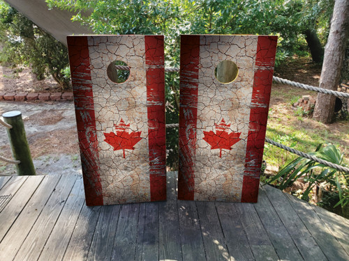 Canadian flag Cornhole Skins / Wraps / Decals