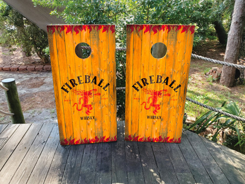 Fireball Cornhole Wraps / Skins / Vinyls / Stickers / Decals