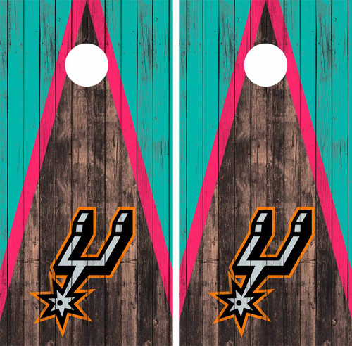 San Antonio Spurs  Basketball Cornhole Wrap / Skins / Decals / Stickers
