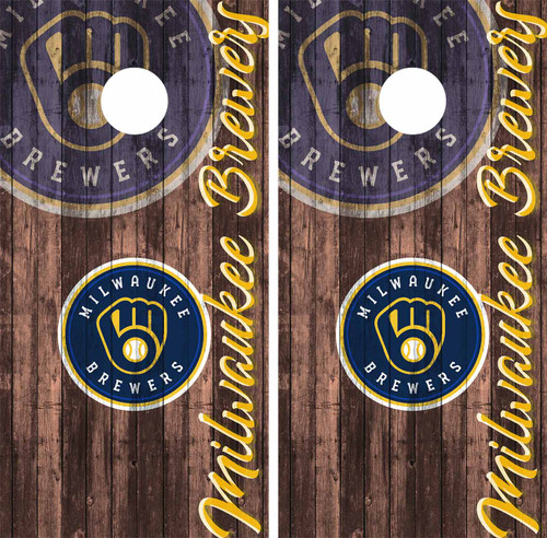 Brewers Cornhole Wraps / Skins / Vinyls / Decals / Stickers