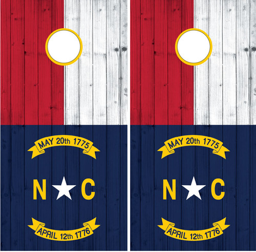 North Carolina State Flag Cornhole Wraps