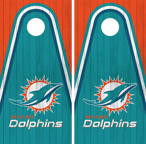 Miami Dolphins cornhole wraps skins vinyls decals