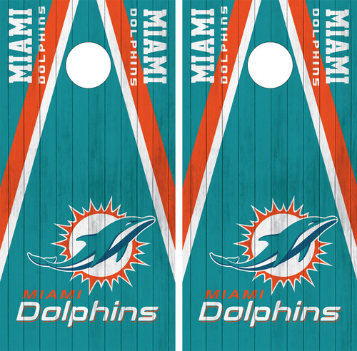 Miami Dolphins cornhole wraps skins vinyls decals