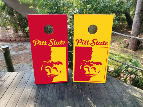 Pittsburg State Gorillas Cornhole Wraps / Stickers / Decals / Vinyl