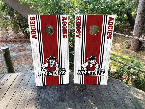 New Mexico State Aggies Cornhole Wraps / Skins / Vinyls