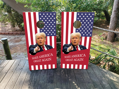 Donald Trump Cornhole Wraps, Skins, Vinyl, Decals