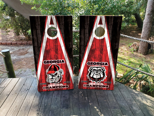 Ga, Georgia, Bulldogs, Bull dogs cornhole Wrap / Skins / Decals / Stickers