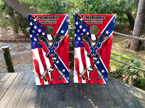 Confederate Flag Cornhole Wraps