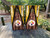 Pittsburgh Steelers Triangle Wood Grain Pattern Cornhole Wraps / Skins / Vinyls