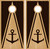 Natural wood grain beachy nautical cornhole wraps