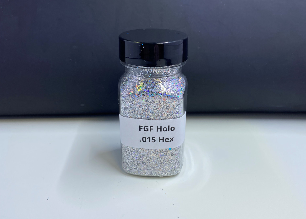 NEW 2 OZ. Jar HOLO-SILVER Hi-Temp Glitter .015 Hex Fishing Lure Making  plastisol