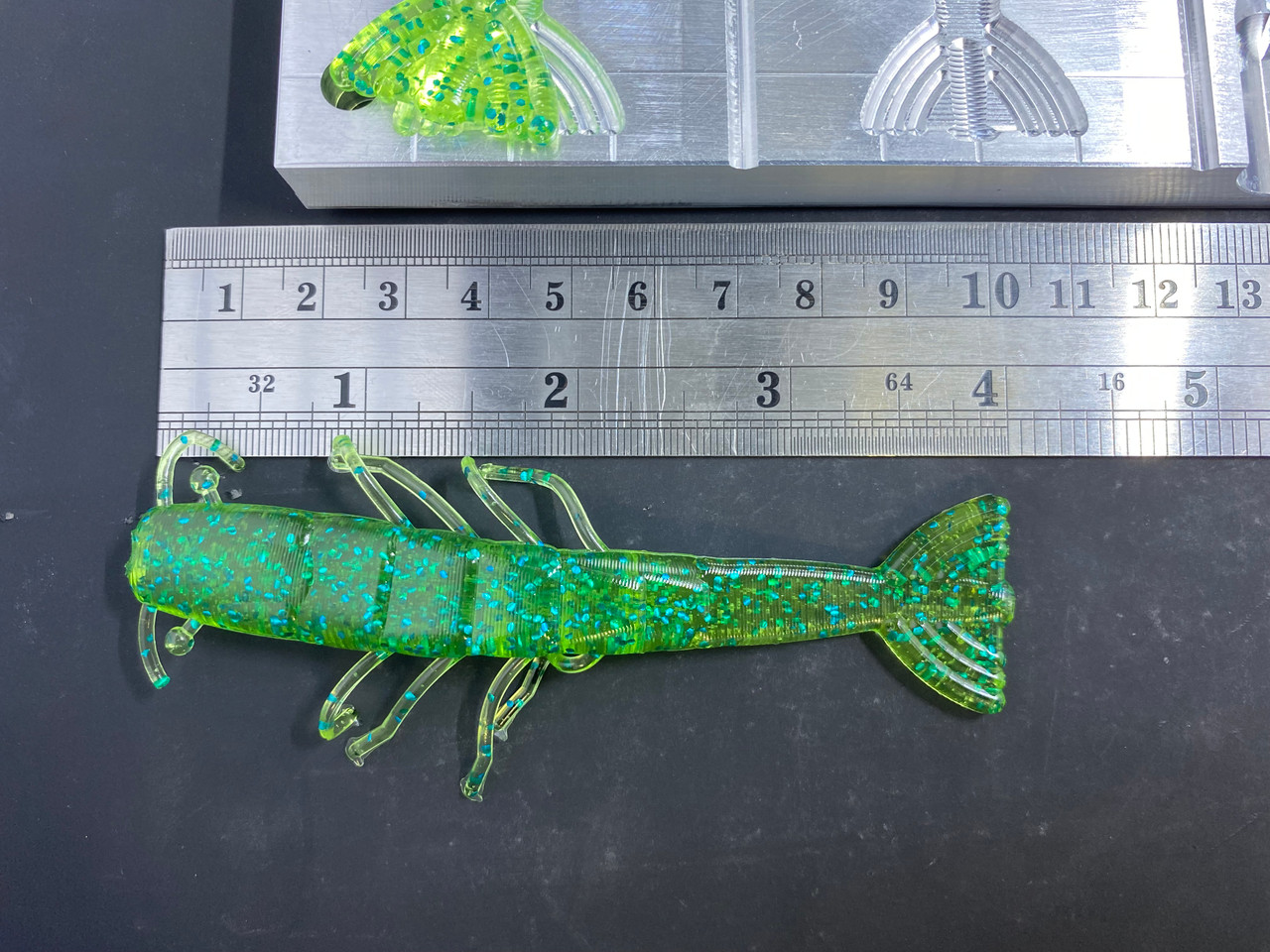 10 PCS 4cm Fishing Soft Artificial Shrimp Bait Lures Popper Poper Baits  with Hook(Green)