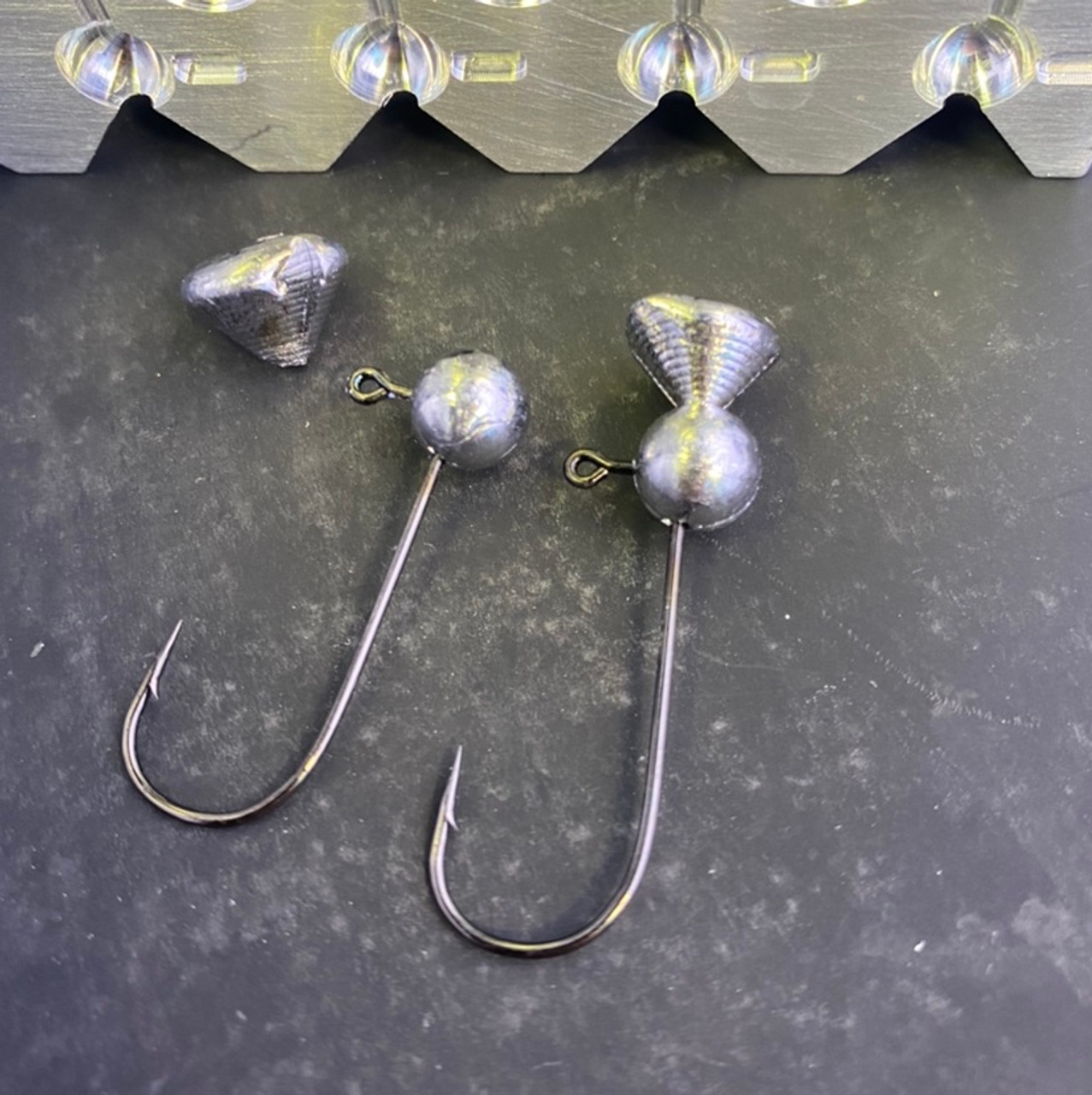 Mould fishing lead Jig Head Football Jig to gr. 2 to gr. 11 F 04