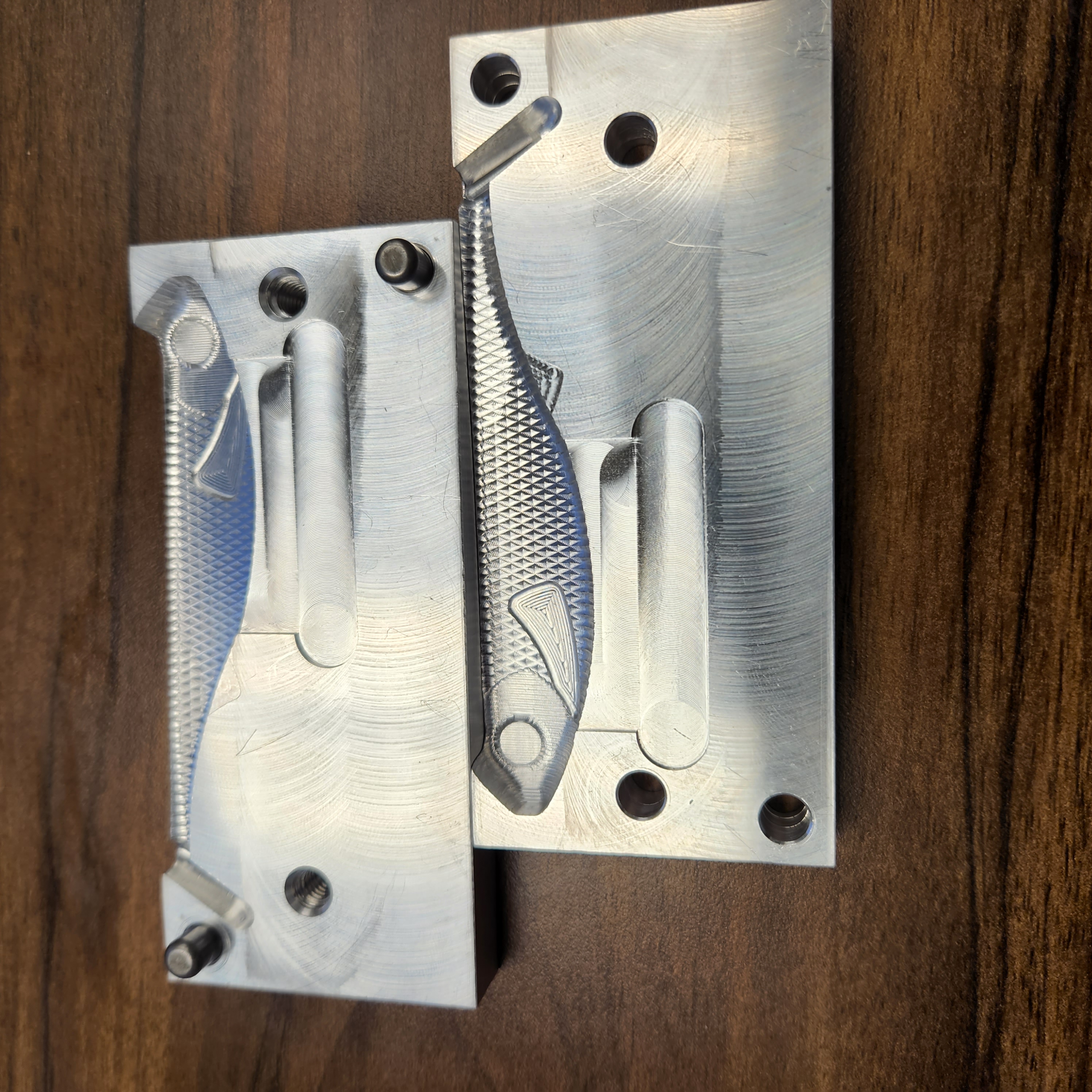 fat fish lure molds Soft Plastic Mold Lure Making Fishing Lures Swing Impact Fa Fat Guys Fishing - Aluminum