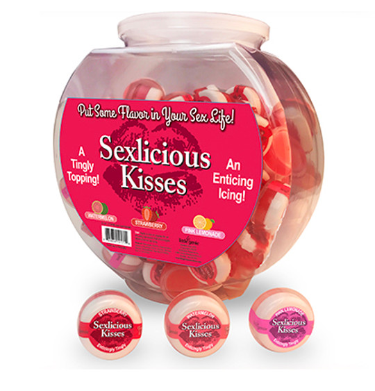 Sexlicious Kisses Fishbowl 96 Pcs