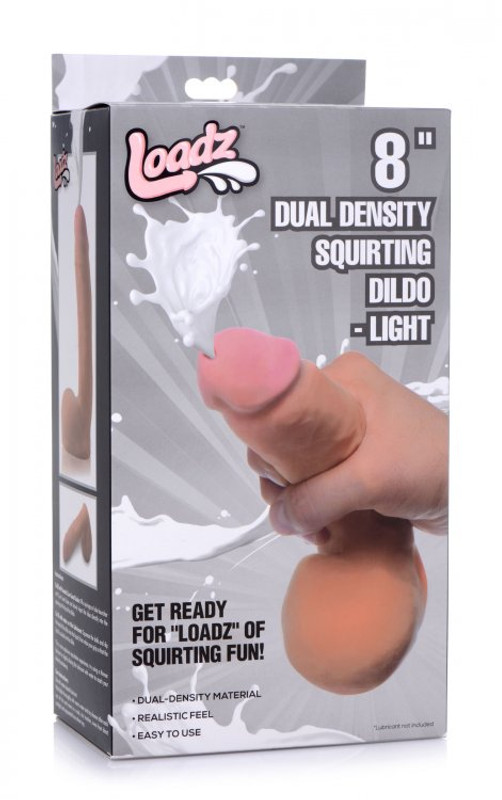 Loadz 8in Dual Density Squirting Dildo box